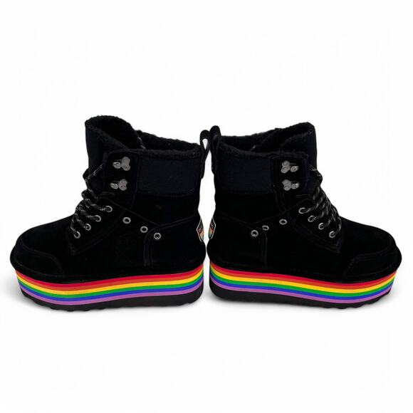 Bearpaw Retro Alicia Boots Black with Rainbow Platform Women's 8 M - Picture 7 of 15
